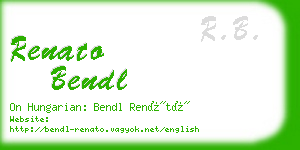 renato bendl business card
